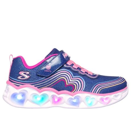 SKECHERS HEART LIGHTS RETRO NAVY 21-26