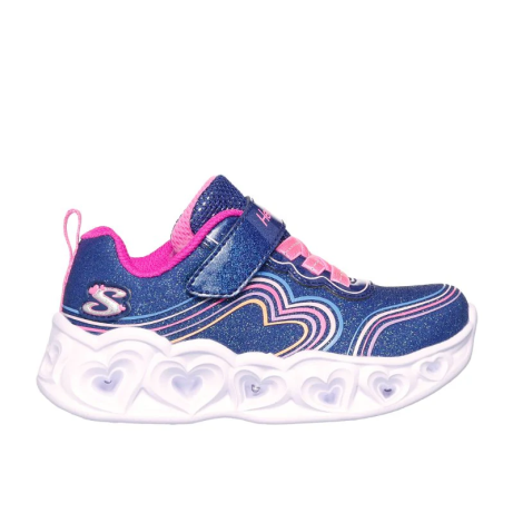 SKECHERS HEART LIGHTS RETRO NAVY 21-26