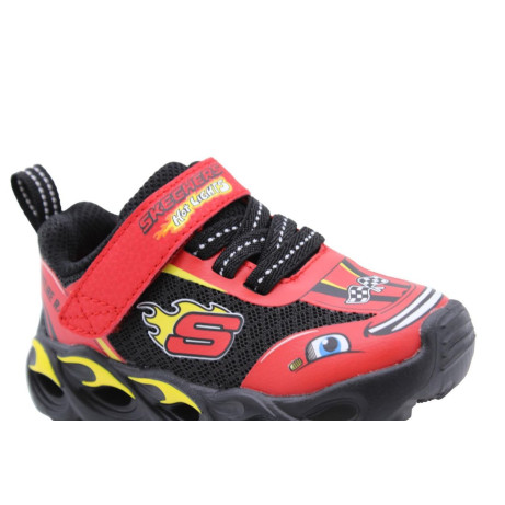 SKECHERS THERMO FLASH WHEEL RED BLACK 21-26