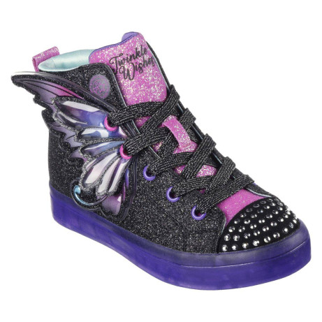 SKECHERS TWI LITES 2.0 TWINKLE WISHES BLACK 27-30