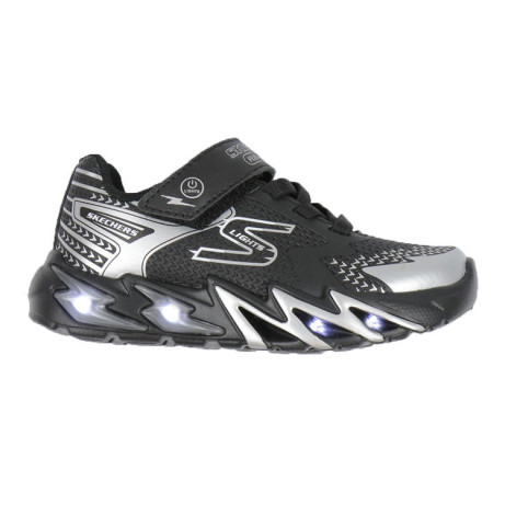 SKECHERS FLEX GLOW BLACK SILVER 27-32